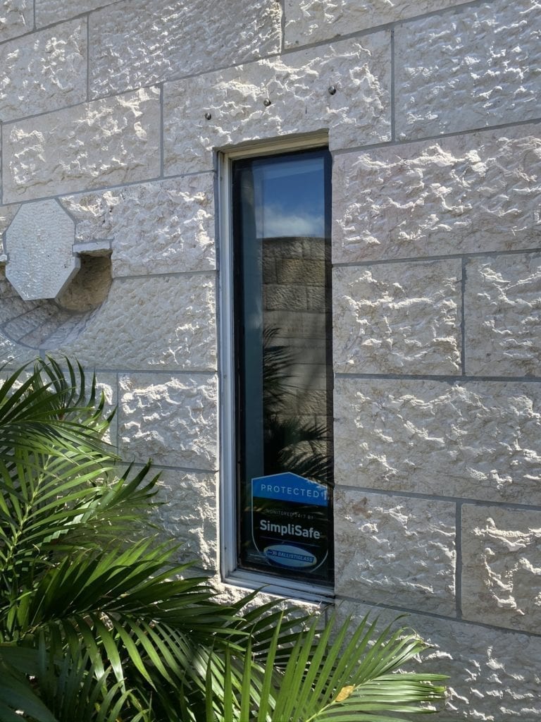 Window Armored With Bulletproof Glass From The Outside