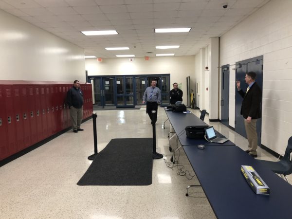 Metal Detector In A School Corridor